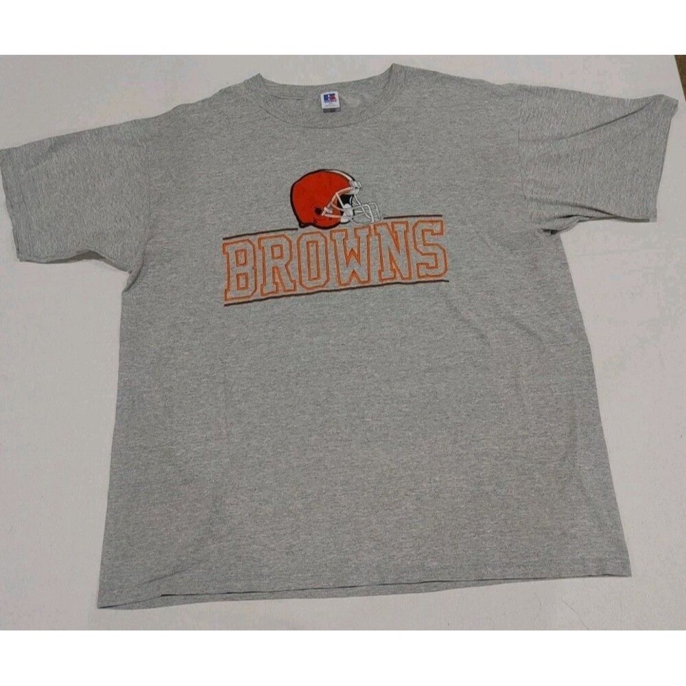 Vintage NFL Cleveland Browns Russell Athletic Tshirt Adult Size XXL Made In USA